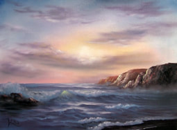 Kevin Hill painting seascape