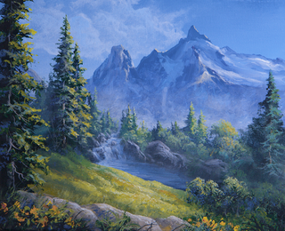 Majestic Mountain Painting