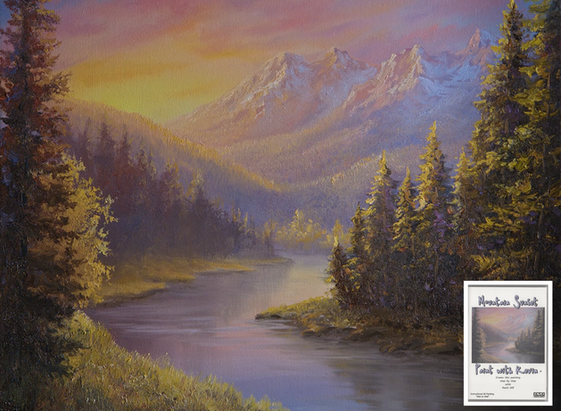 Mountain Sunset landscape painting