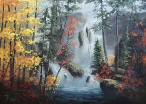 Waterfall with Autumn colors