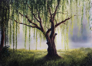 How to paint a willow tree