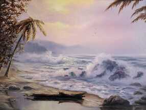 Tropical coast Painting