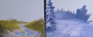 trails oil painting