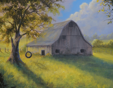 tire swing acrylic Painting