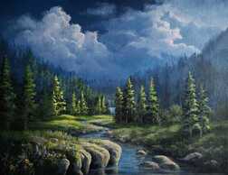 Evergreen Valley painting