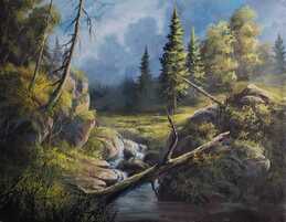 Fallen Tree painting