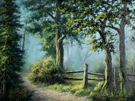 how to paint a waterfall landscape