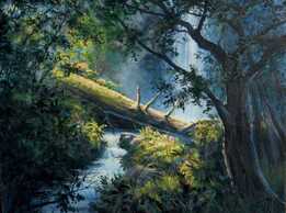 Light Across The Trees Painting