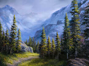 Path Through the Mountains painting