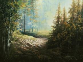 Sunlit Riverbed Painting