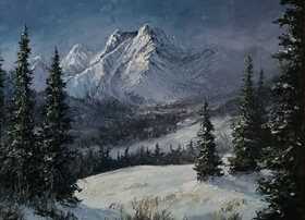 Palette Knife Mountain Painting
