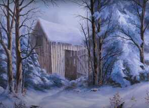 Winter Shed Painting